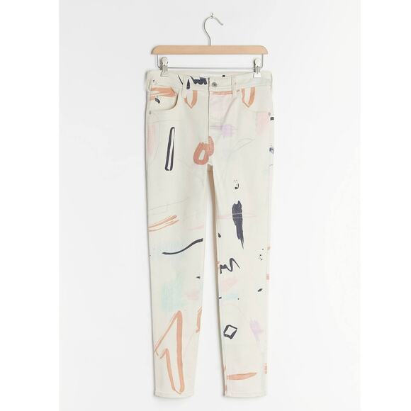New Anthropologie x Moglea Ultra High-Rise Slim Straight Jeans $158 Size 28 - Picture 4 of 5